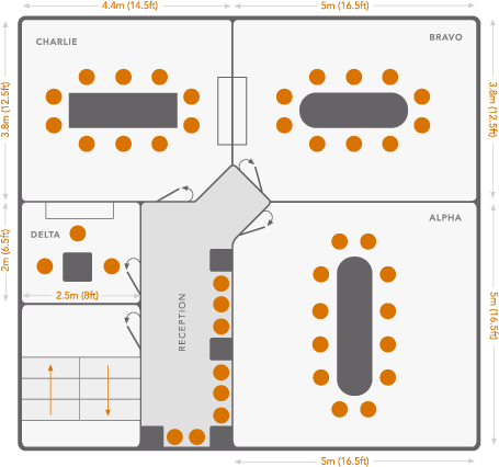 Studios laid out for meetings
