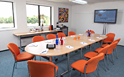 Alpha studio accommodating up to 15 people comfortably for a meeting utilising our various technical observation options