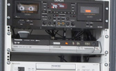 Brand new rack-housed audio and visual equipment